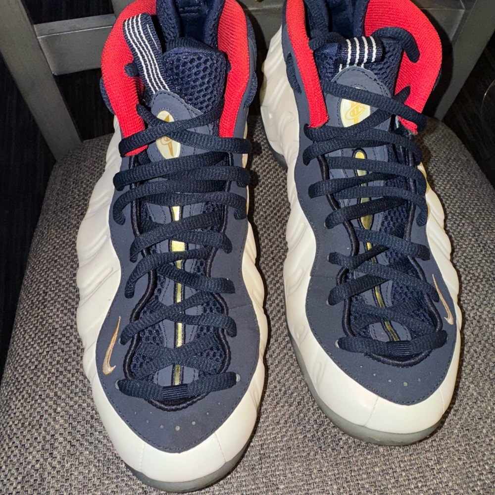 Navy and Red Athletic Sneakers
